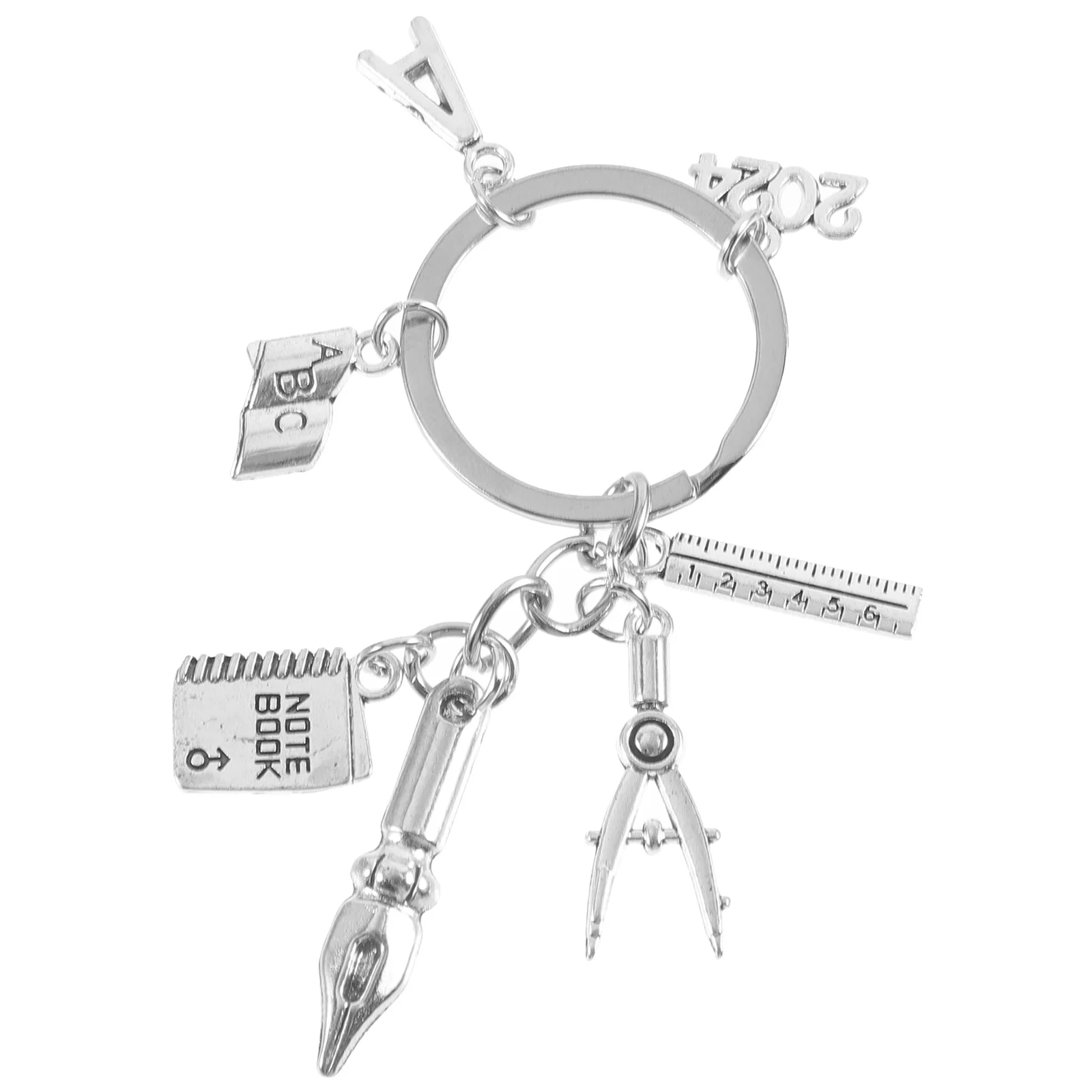 

Letter Keychain Mini Stationery Key Chain For Women Graduation Souvenir Teacher Gifts Alloy Key Accessories Pendant Decor
