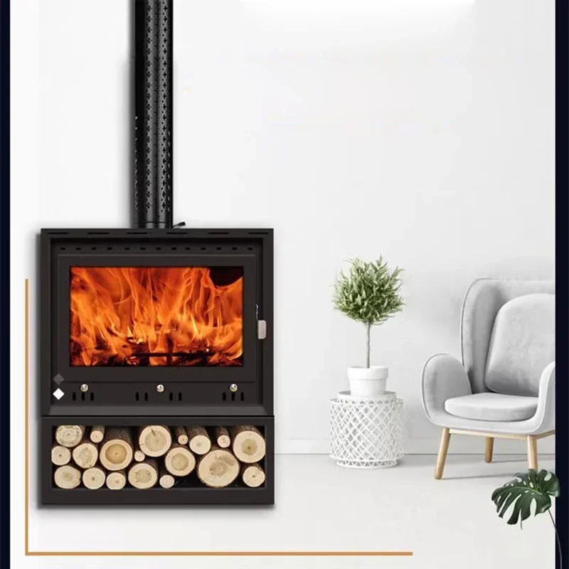 Fireplace Coal/Charcoal Fire Indoor Log Heating Burning Wood Real Fire for Villa Living Room Home Supply Safe Flame Space
