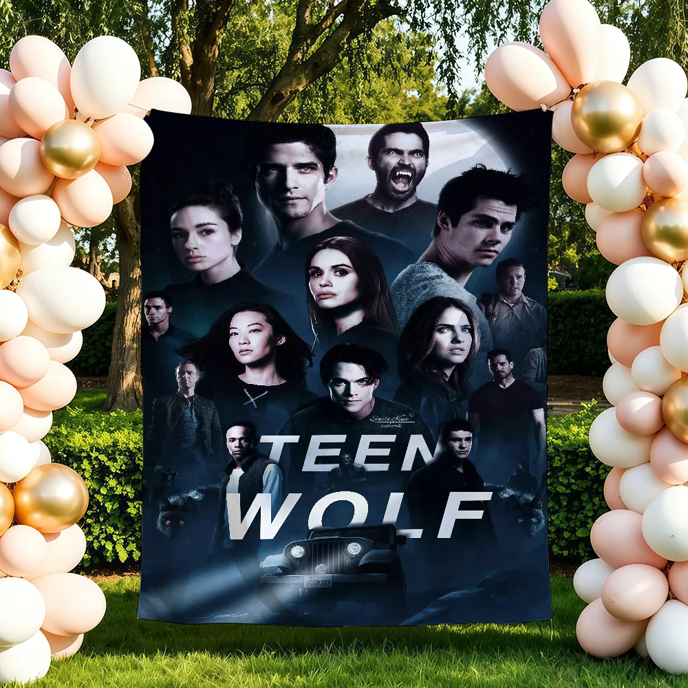 TV T-Teen W-Wolf Flag Tapestry Outdoor Party Bedroom Living Room Dormitory Decorative Themed Wall Hanging Banner Gift