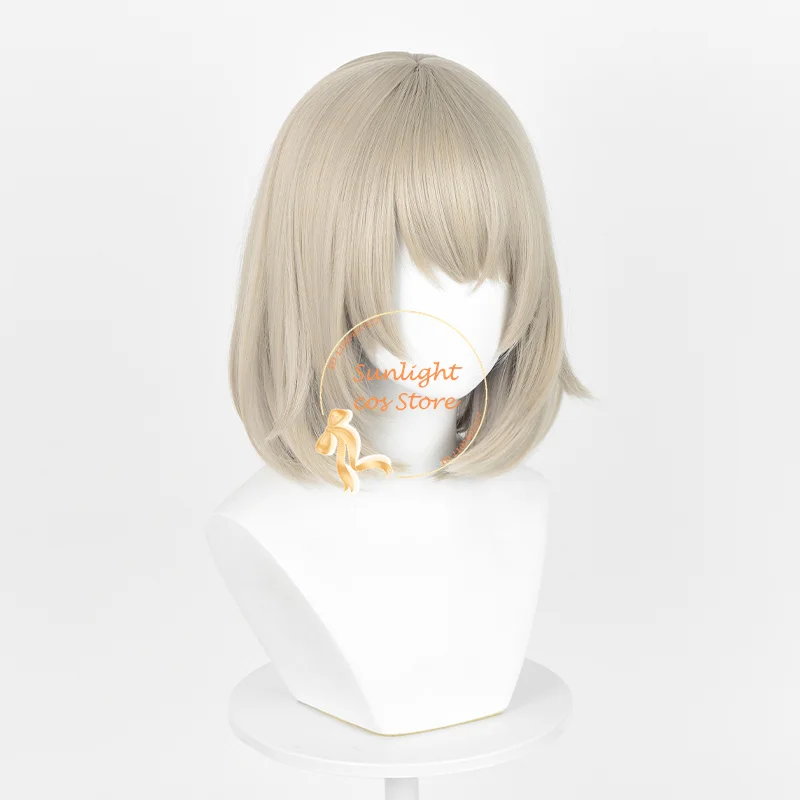 Anime Falin Touden Cosplay Wig 35cm Short Grey Gold Wigs Women Cosplay Anime Cosplay Wig Heat Resistant Synthetic Hair + Wig Cap