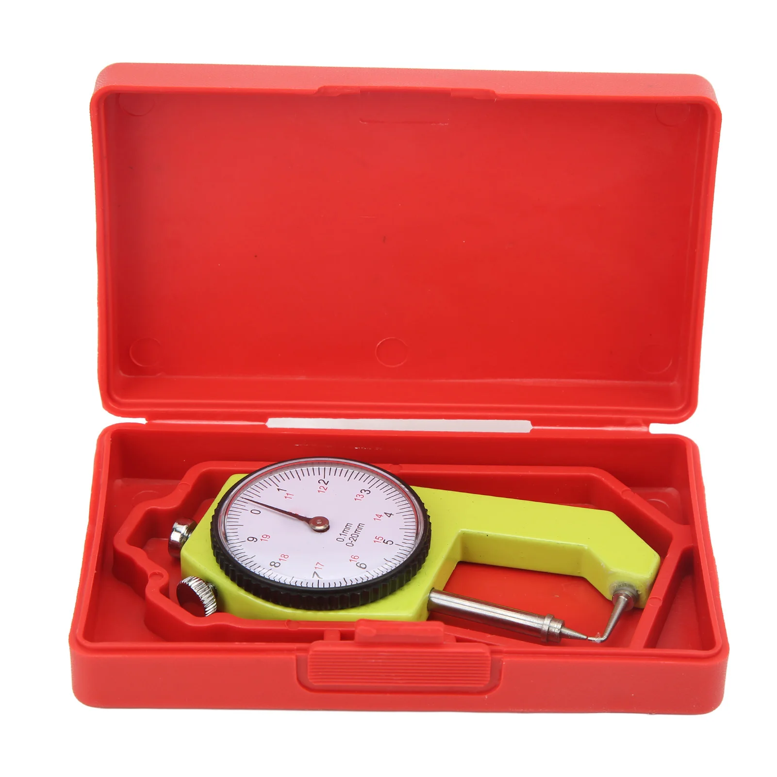 

Толщиномер, тестер толщины, круглый изогнутый наконечник, прочный 0-20 мм, с ящиком для хранения для промышленности, измерения полых трубок