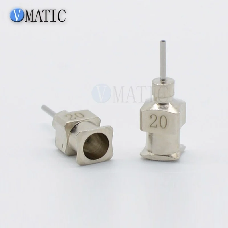 Free Shipping 12Pcs High Precision All Metal Tips 20G 1/4 Inch Tube Length Blunt Stainless Steel Syringe Needle Tips