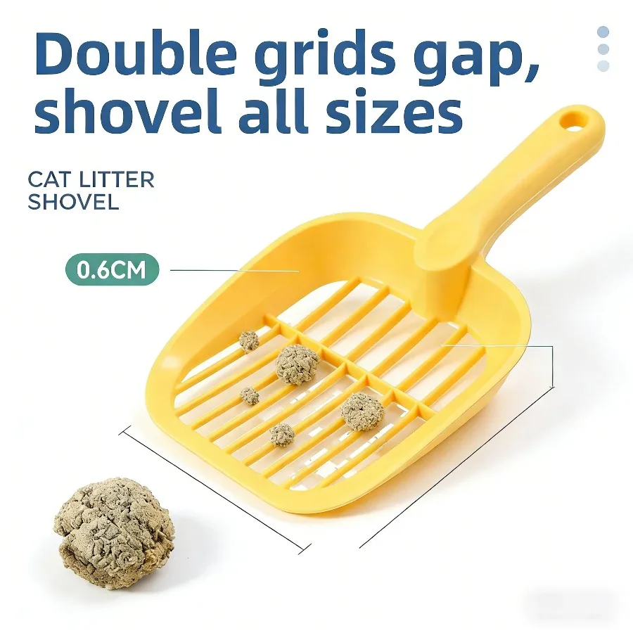 Ergonomic Cat Litter Scoop with Bag Holder, Large 35cm Durable Plastic Scoop for Easy Waste Cleaning