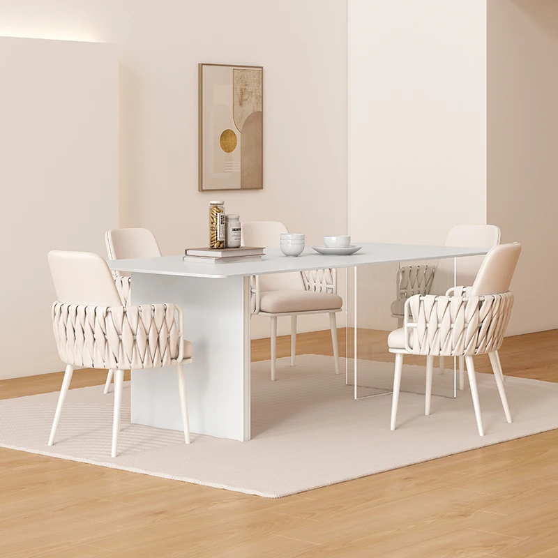 Nordic Simple Kitchen Table White Modern Coffee Design Dining Tables Slate Minimalist Mesas De Jantar Small Furniture HD50CZ