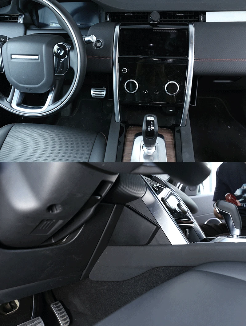 Car Accessories For 2020 Land Rover Discovery Sport L550 2020 ABS Black Car Center Console Side Mobile Phone Coin Storage Box