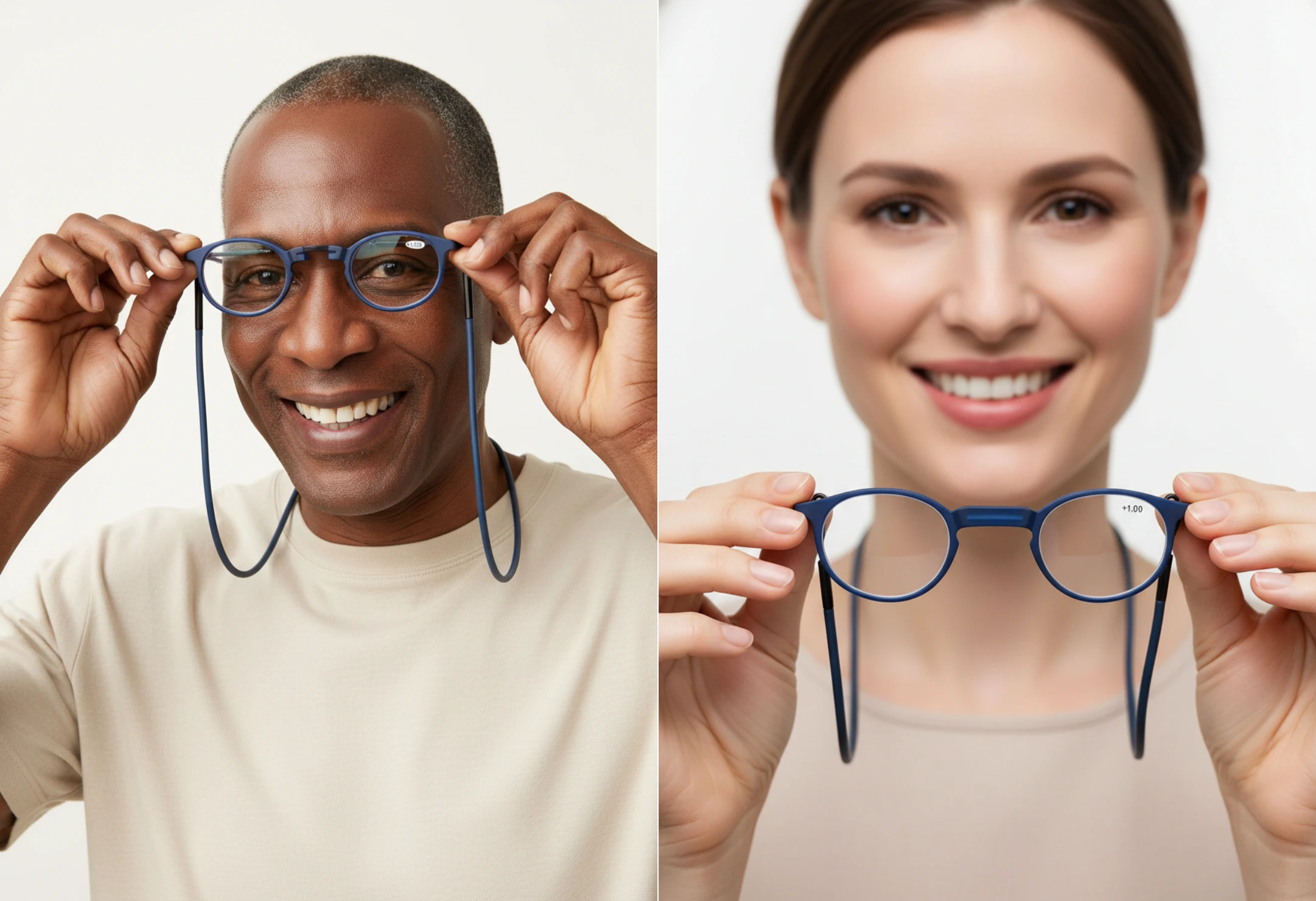 2026 Tragbare Magnetische Lesebrille TR90 Lesebrille Anti-Blaulicht Ultraleichte Computerbrille mit Rundem Rahmen – Detail 2