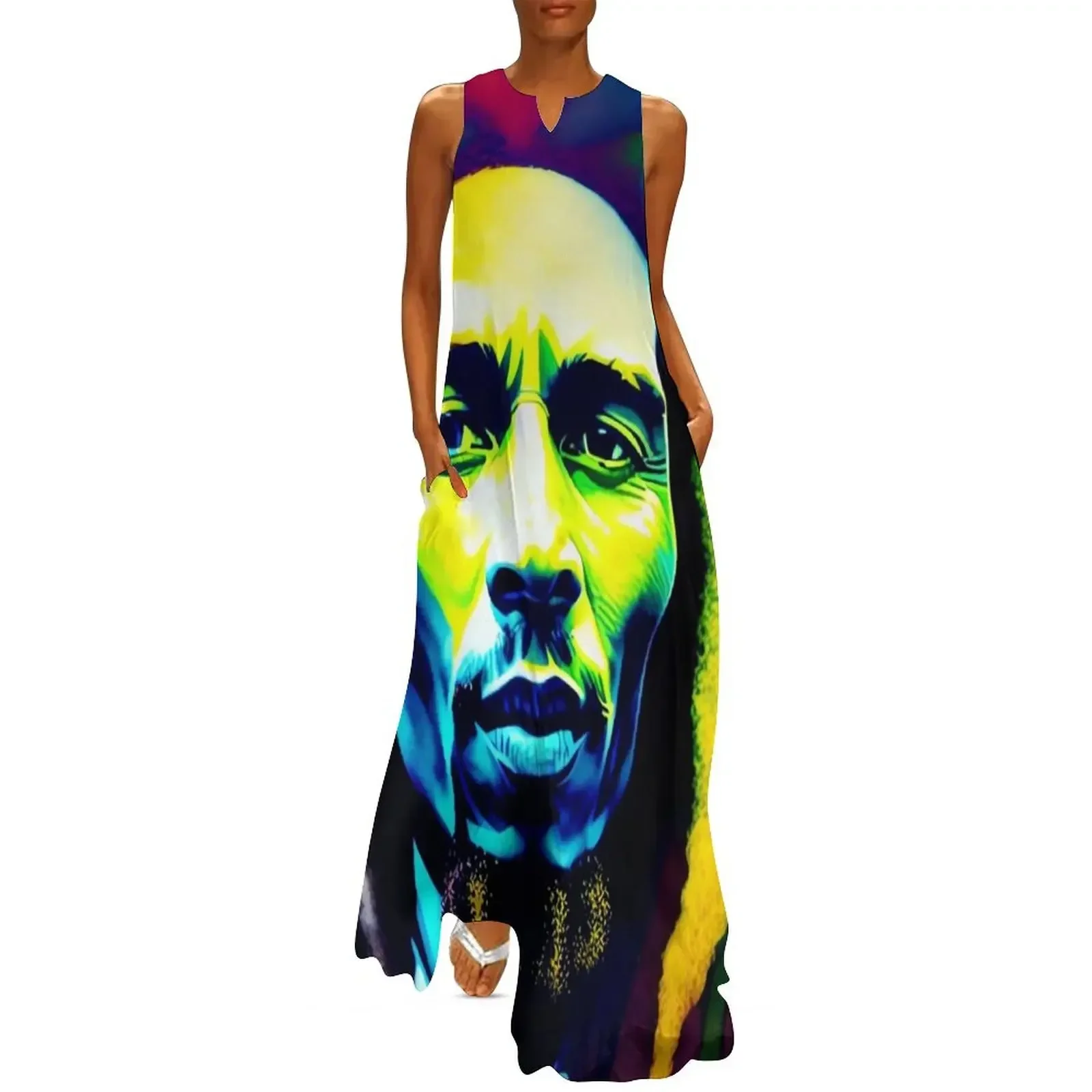 

Bob Marley Tribute - Roots, Rock, Reggae Rainbows Long Dress elegant evening dresses for women 2025 long dress women Dress