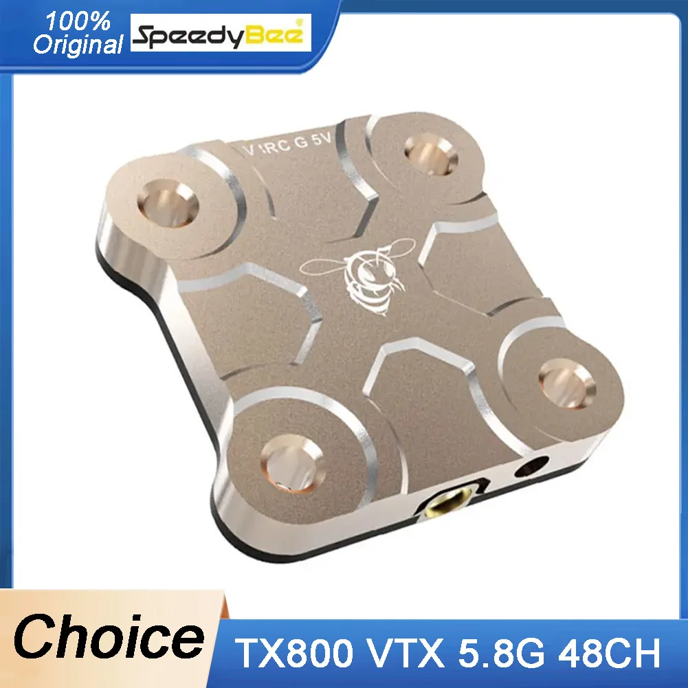 

SpeedyBee TX800 VTX 5.8G 48CH PitMode 25mW/200mW/400mW/800mW Output Long Range Transmitter Tramp Support For RC FPV Racing Drone