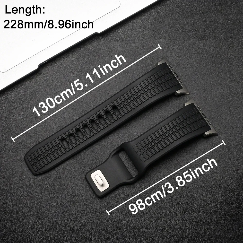 Cinturino sportivo in silicone per Apple Watch Ultra Series 11 10 9 8 7 6 5 4 SE 2025 Cinturino ad anello morbido per Iwatch 49mm 46mm 45mm 44mm