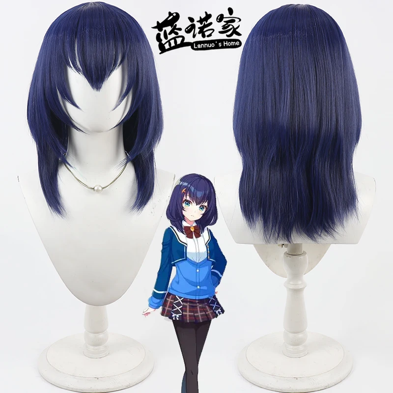 อะนิเมะเวิลด์ ได สตาร์ ชิซึกะ คอสคอสเพลย์วิกผมฮาโลวีนปาร์ตี้คาร์นิวัลอุปกรณ์ประกอบฉากผมสังเคราะห์เส้นใยทนความร้อน + หมวกวิกผม