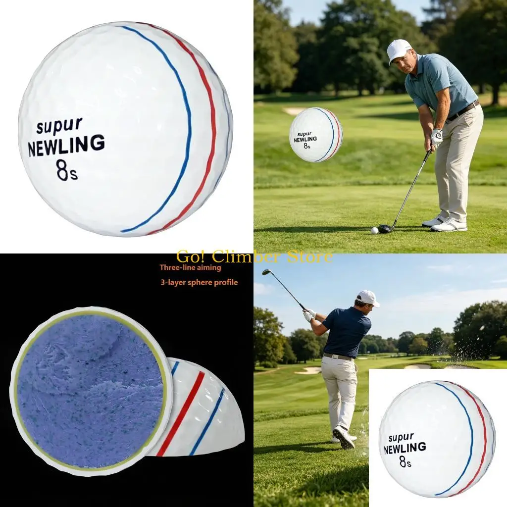 Q84C Long Distances Tournament Ready Golf Ball With 3 Line Alignment Systems For Both Amateurs And Professional Use