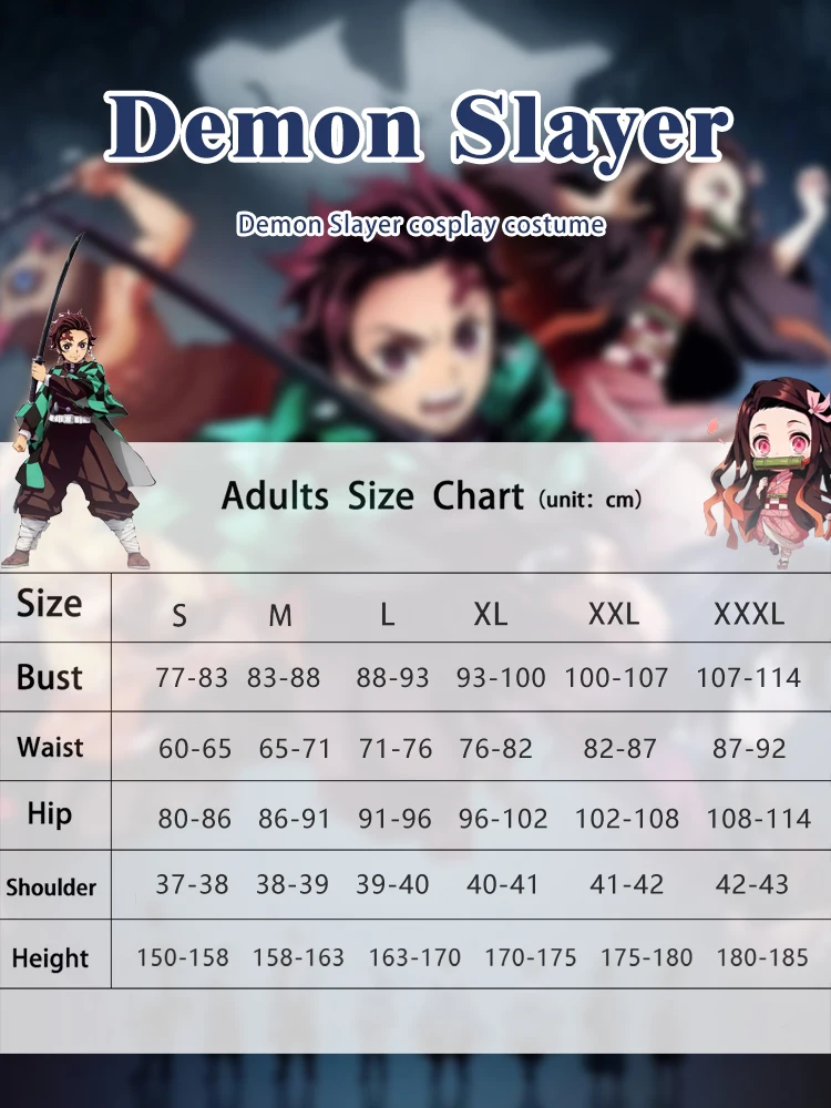 Набор для косплея Demon Slayer: Tanjiro Nezuko Zenitsu Inosuke Hashira & Demons, костюм, парик, 9 шт., полная коллекция для конвенции