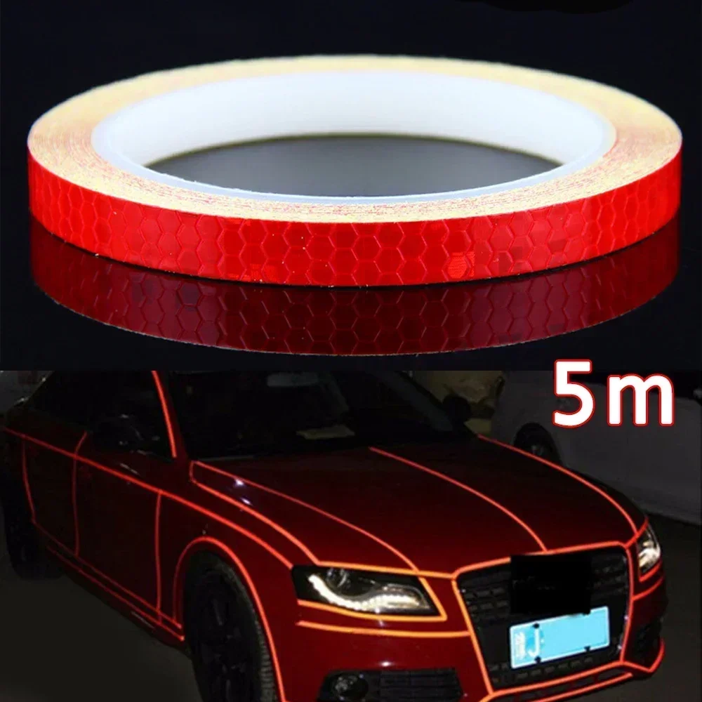 

5M Self-Stick Car/Bicycle Reflective Strip – Neon Glow Fluorescent Vinyl Decal Tape