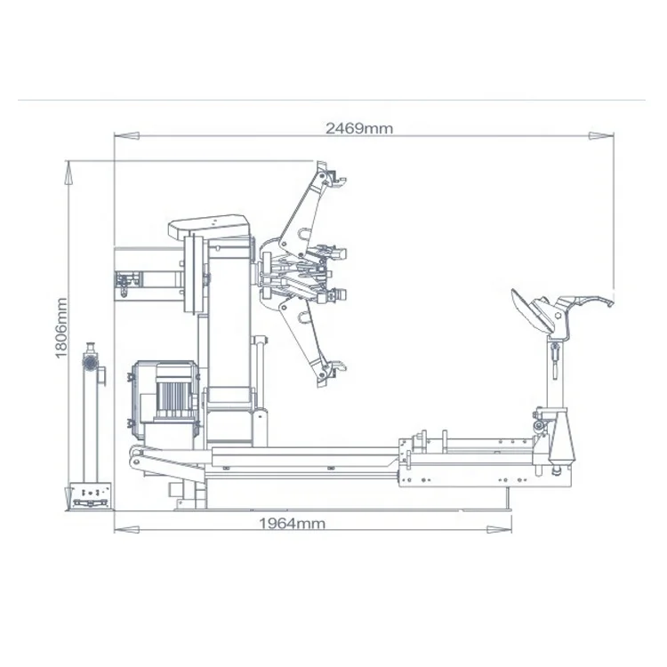 Engineering vehicle tire changer tire fitting machine for large size