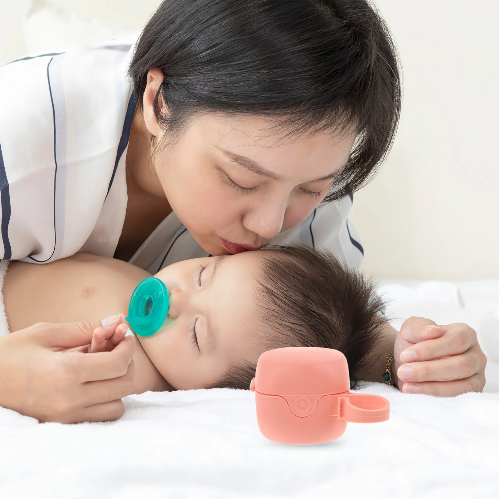 

5pcs Pacifier Storage Container Baby Pacifier Box Compact Travel Holder Case For Keys Coins Diaper Bag Use Premium Durable Gift