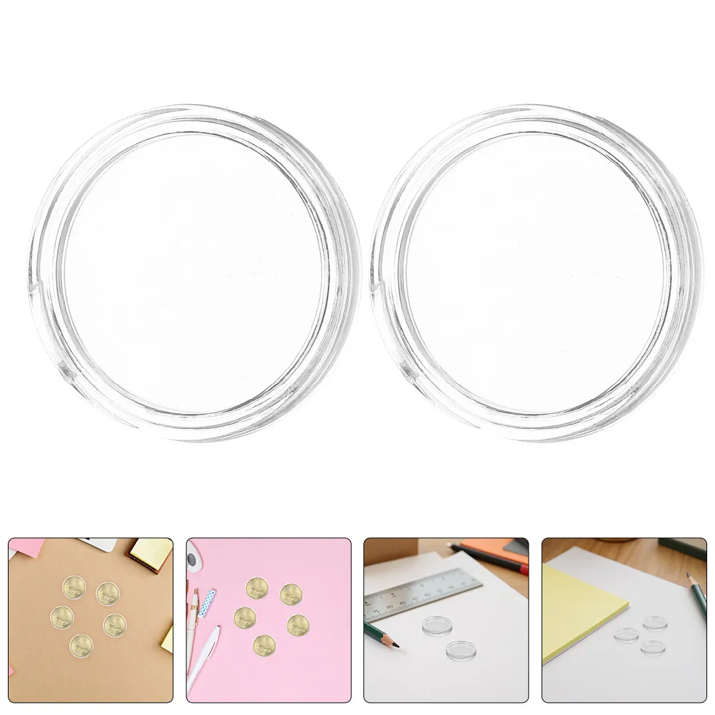 

100Pcs Premium Clear Acrylic Coin Capsules 25Mm Standard Size Round Plastic Containers with Lids for Coin Display Collection