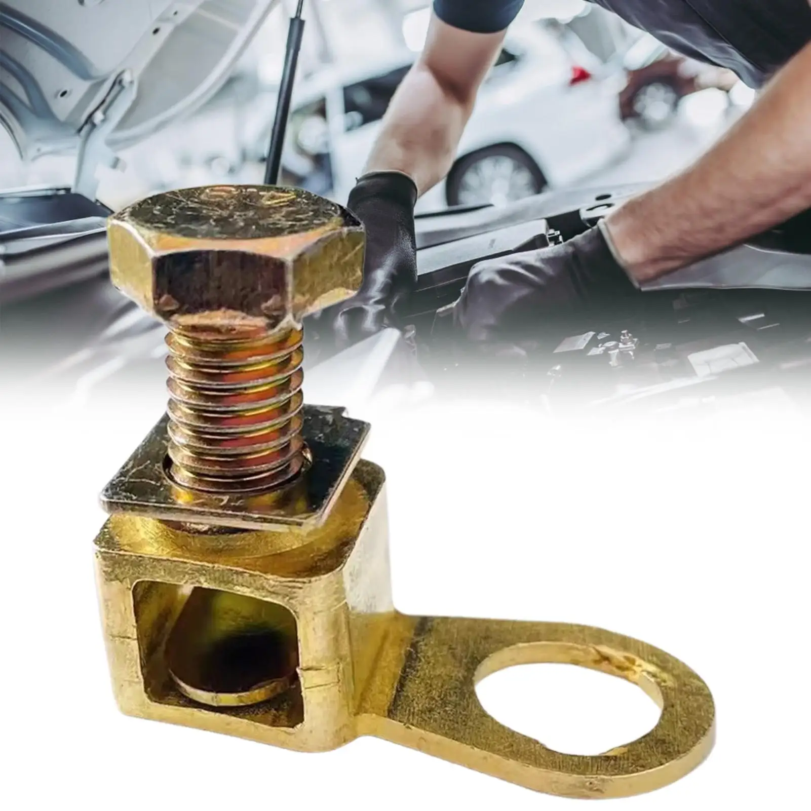 

Copper Battery Terminals High Conductivity Safe Heavy Duty Positive/Negative Cable Ends for Truck SUV RV Van Repair Connection