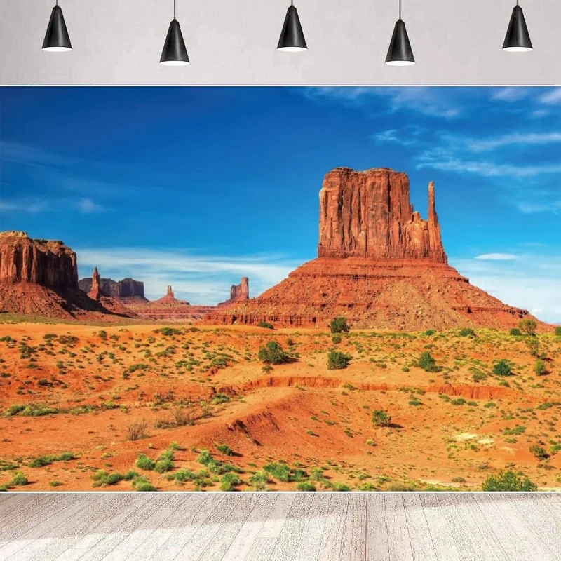 

Desert Scenery Photography Backdrop America Western Monument Valley National Park Nature Travel Background Wall Poster Banner