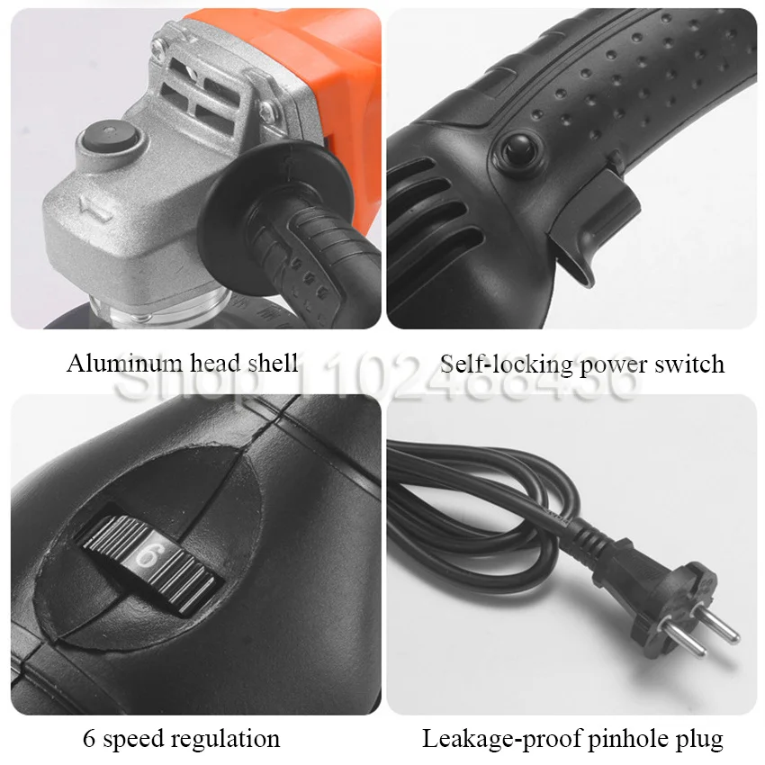 220V 1200W Adjustable Speed Car Electric Polisher Waxing Machine Automobile Furniture Polishing Tool With EU plug