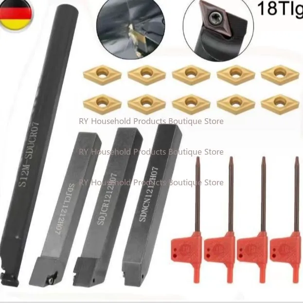 4-piece Set of 10 Blades S12M-SDUCR07+SDJCR1212H07+SDJCL1212H07+SDNCN1212