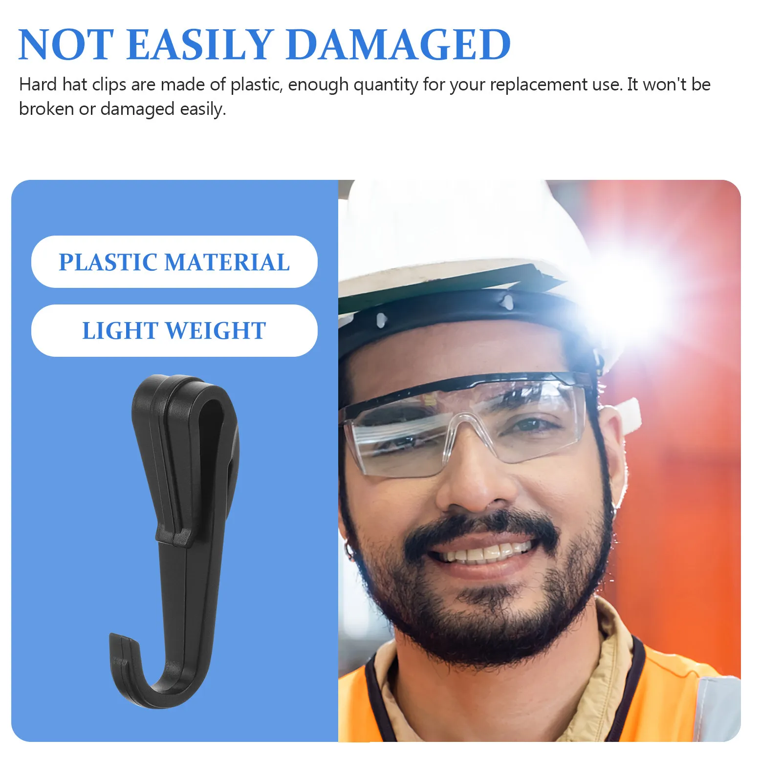 

Набор из 12 легких креплений для налобных фонарей на каску, легко устанавливаемые зажимы для фонарей, аксессуар для обеспечения безопасности