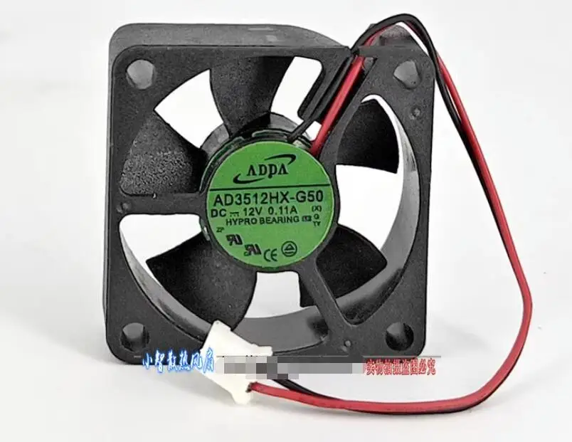 

ADDA AD3512HX-G50 DC 12V 0.11A 35x35x10mm 2-Wire Server Cooling Fan