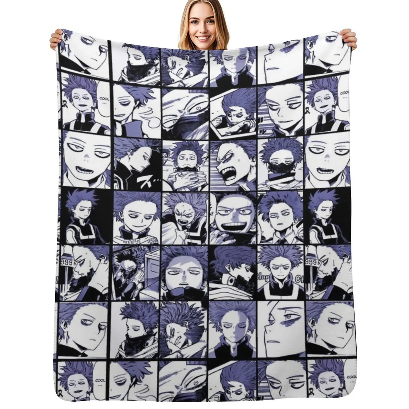Shinso Collage color version Throw Blanket Large Plush Soft Plaid warm for winter Polar Plaid on the sofa Blankets