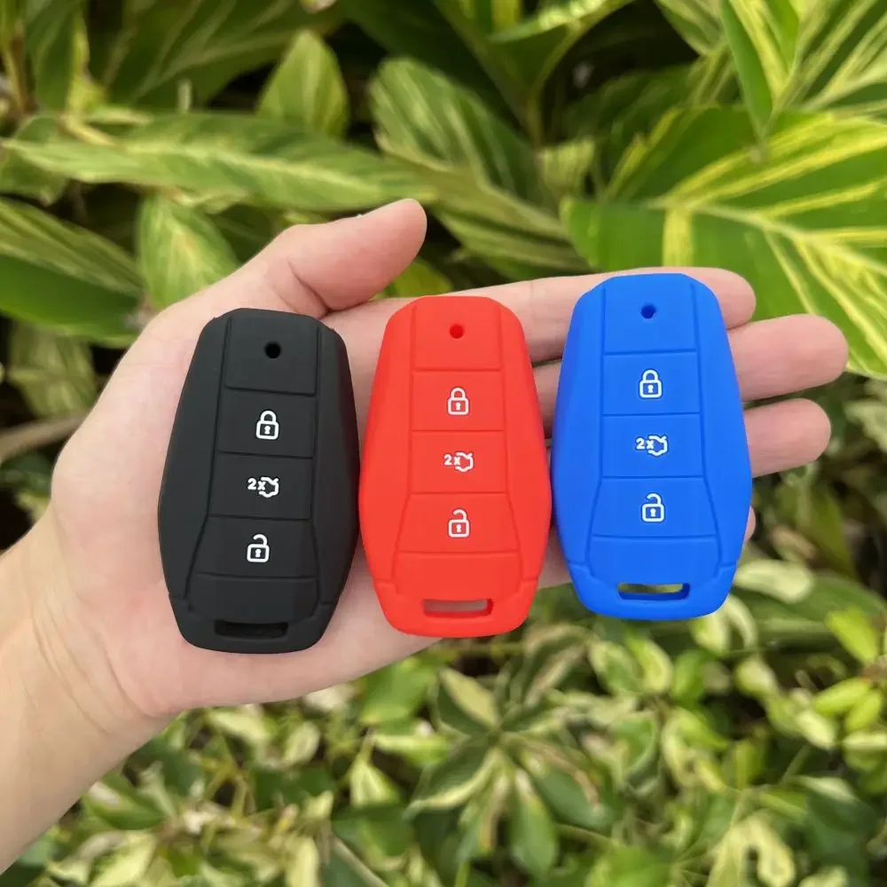 3 Button Silicone Car Fob Key Cover Case Protect Skin Shell Rubber Bag Keychain for JAC VW SOL E10X QX X8 E50 X6 A5E50A E40X X4