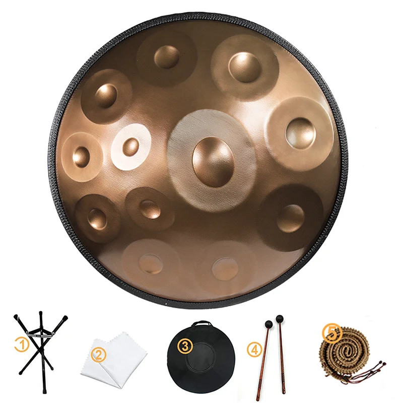 12 Notes Handpan 22 Inches 12 Notes 440Hz In D Minor Professional Percussion Hand Drum Sound Healing Instrument