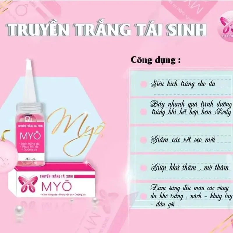 TRUYỀN TRẮNG TÁI SINH MYÔ, Reduce Dark Spot Odor Underarm, Truyen trang tai sinh tron kem body và sua duong the