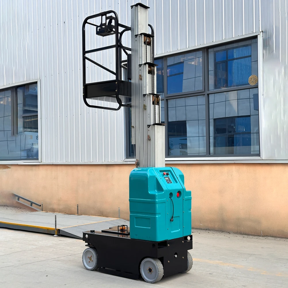 Customized High Quality 6/7.5mSelf-Propelled Aluminum Alloy Lift Electric Aerial Work Mast Lift Table Platform for Narrow Space