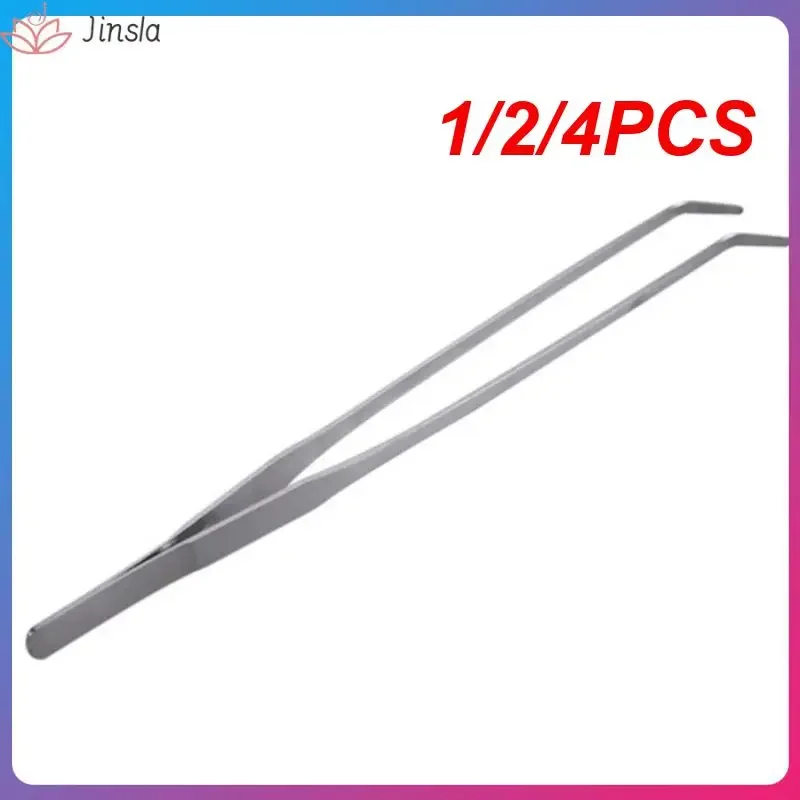 1/2/4PCS Aquarium Accessories Straight Curved Aquarium Tweezers Fish Tank Plant Shrimp Reef Long Tweezer For Plant Aquascape