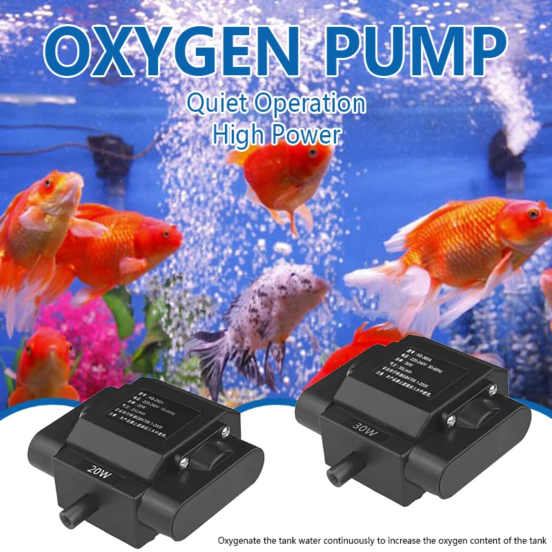 

High Power Fish Tank Oxygen Pump Ultra-quiet Aquarium Air Compressor with Four Outlets Energy-saving Aquarium Oxygen Pump