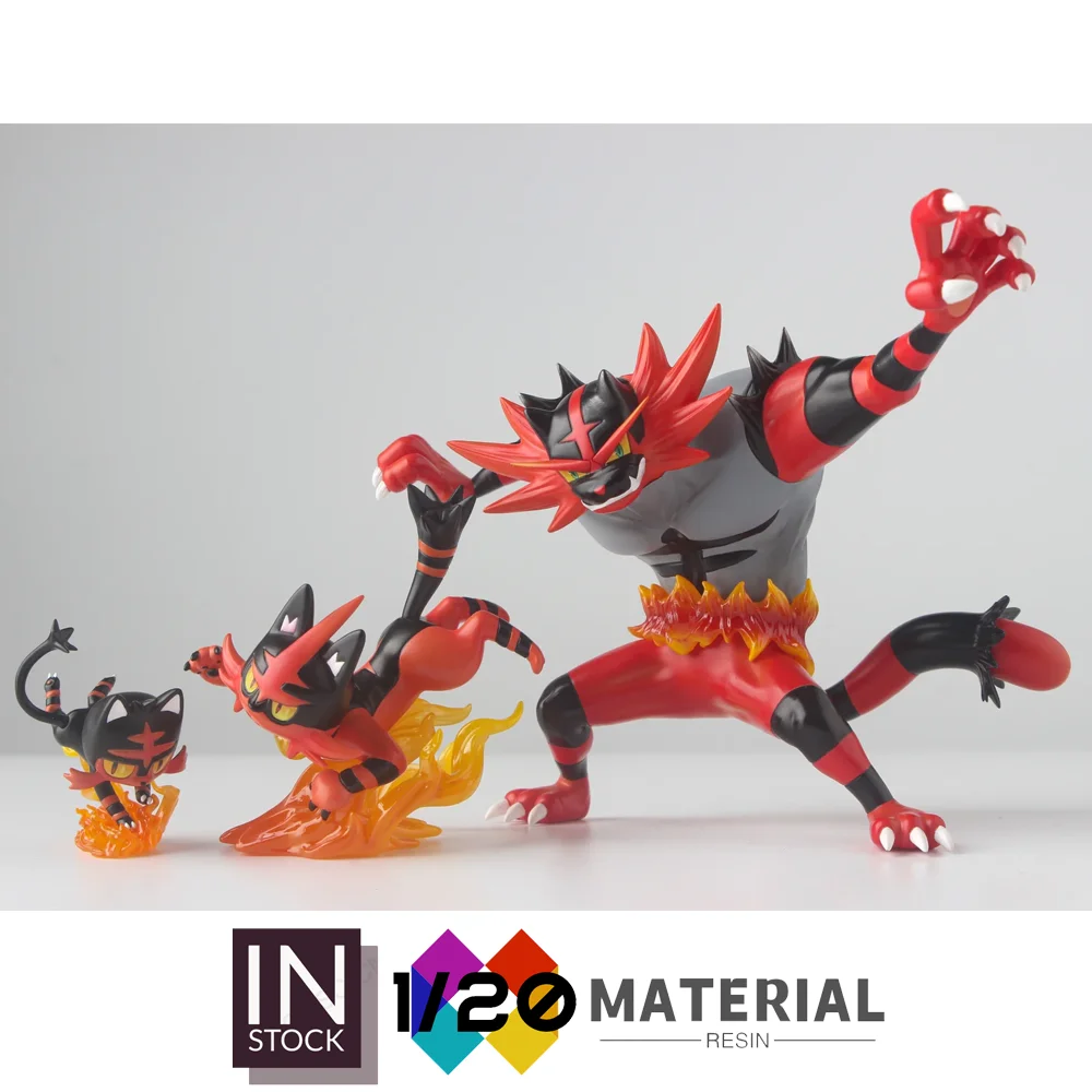 [En stock] Mundo de escala de resina 1/20 [WONDER] - Litten & Torracat & Incineroar [Split RE-MENT]