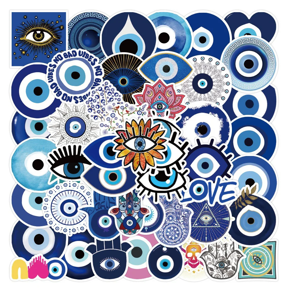 10/30/50 Stück Gothic Evil Eyes Graffiti-Aufkleber Ästhetische Deko-Sticker DIY Notizbuch Koffer Handy Coole PVC-Aufkleber-Set