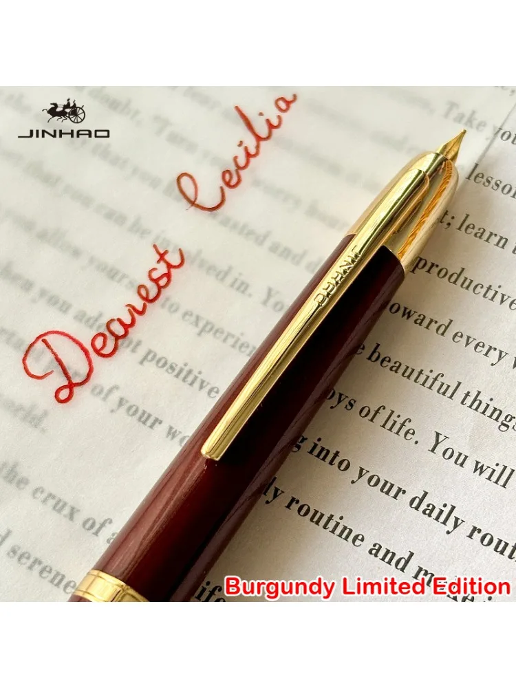 Burgundy Edycja Limitowana!!! Pióro wieczne JINHAO 20 z mechanizmem wciskowym, konwerter atramentu do pisania, PK A1 10, artykuły papiernicze, przybory szkolne — zdjęcie produktu 7
