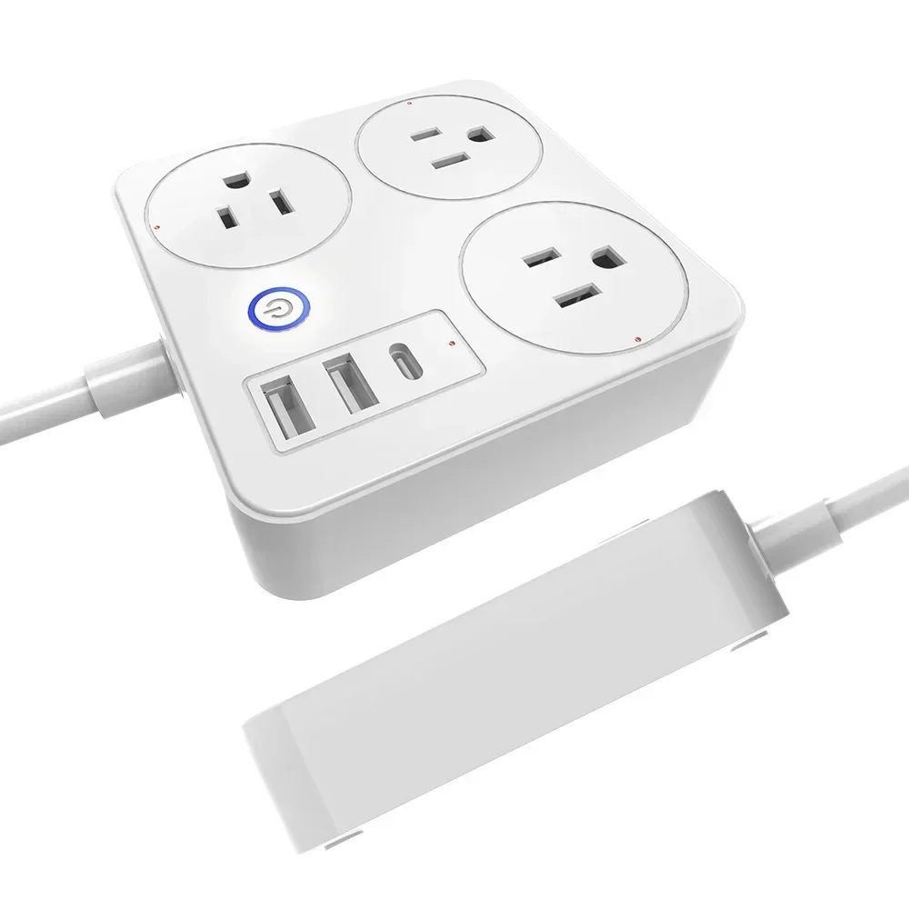 New socket WiFi Power Strip Multi Plug With 4 Plug 4USB Port Compatible With alexa google home Smart home Tuya Smart
