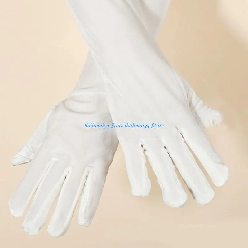 573B 여성 벨벳 장갑 오페라 장갑 벨벳 긴 장갑 연회 장갑 댄스 파티 장갑