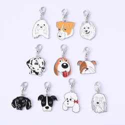 10PCS/LOT Enamel Charms pet dog Pendants For DIY Handmade Earrings Bracelets Necklaces Jewelry Making Crafts Accessories