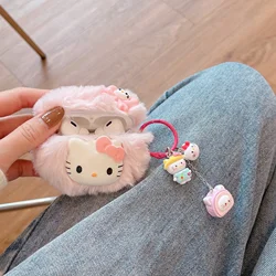 Hello Kitty For Airpods Case,Pink Plush Hard PC Case For Airpods Pro 2,Protective Earphone Cover For Airpods 1/2/3 Girls Women