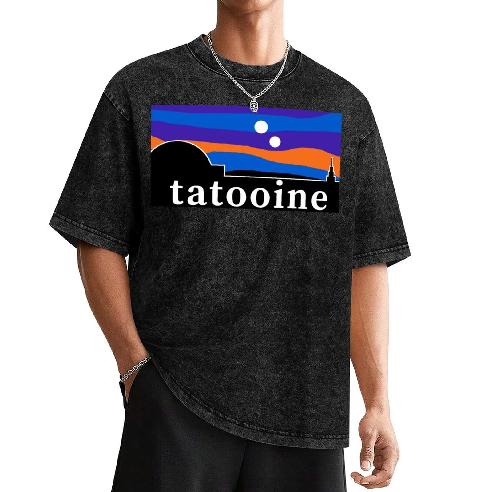 Tatooine - Retro Pop Culture Design T-Shirt cotton graphic tees man t shirt plain sports fans tee shirts for men