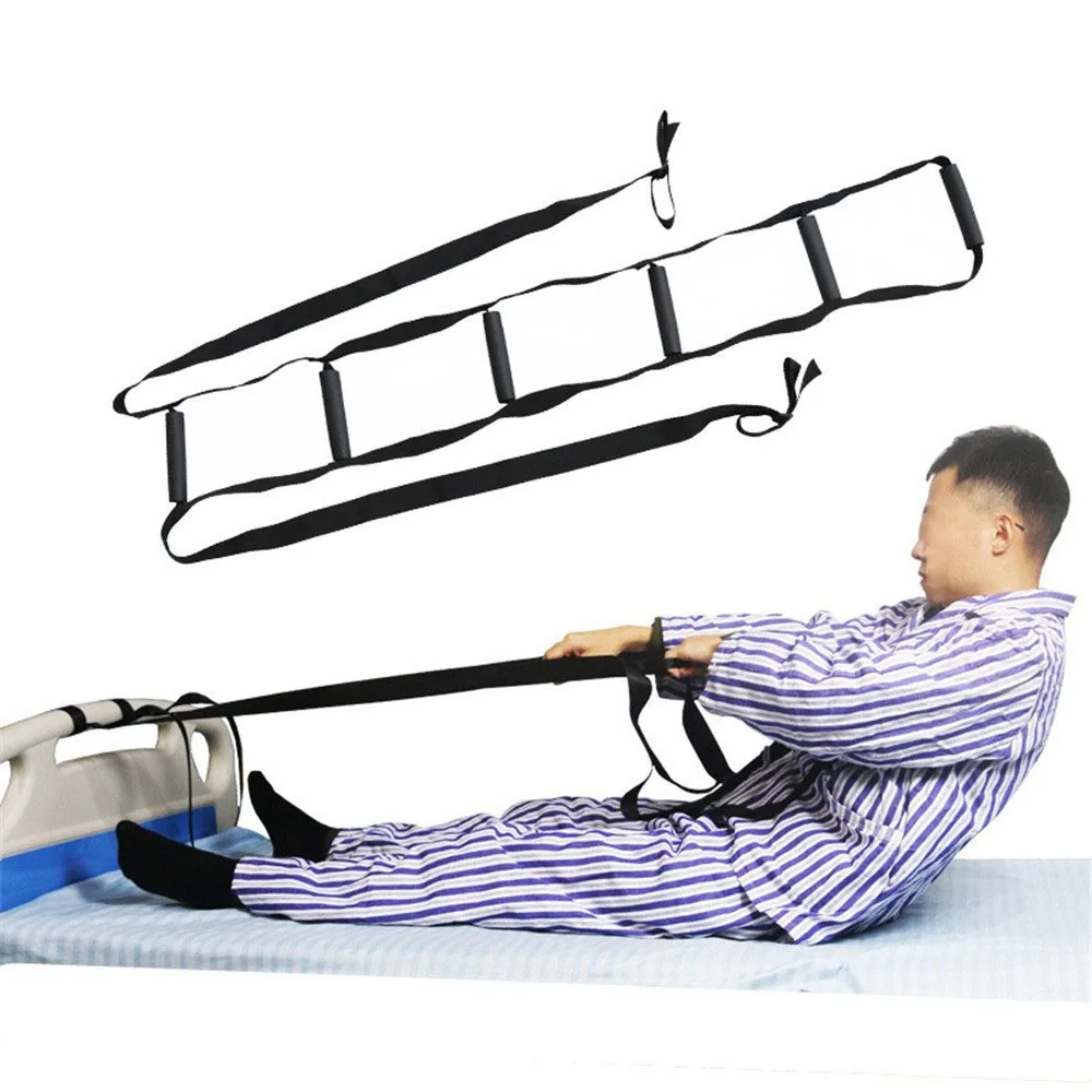 Elderly Get Up Aid Bed Ladder Assist Strap Disabled Get Up Assist Belt with Handrail Pull Up Sit  Rope Ladder Lifting Assist