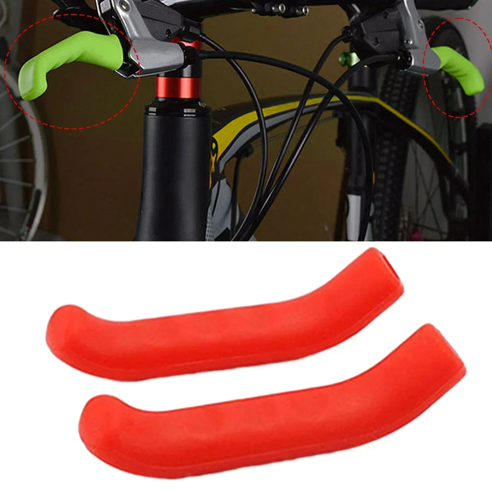 High Quality Brake Lever Covers Brake Lever Covers 7.5*1.7*1.2cm Purple White Yellow 1 Pair Blue Green Pink Red TPR