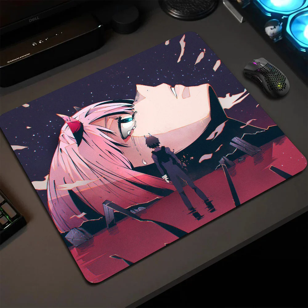 

Zero Two Darling In The Franxx Mousepad Small LockEdge Mouse Pad For Gamers Computer Desk Pad Rectangular Anti-slip Rubber