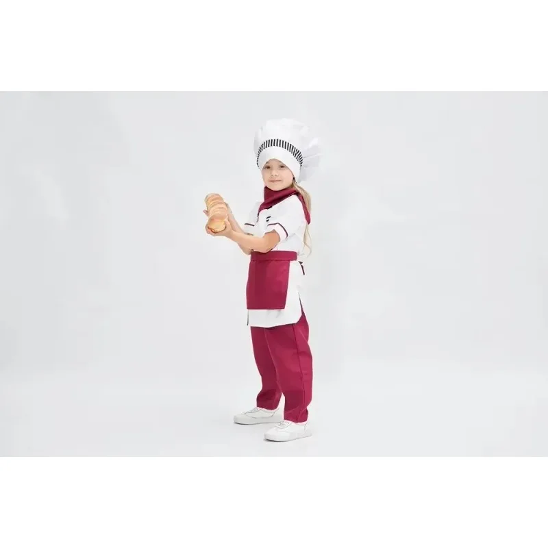 New Children's Cosplay Dessert Baker Sets Men's And Women's Western Food Chef's Working Clothes view 5