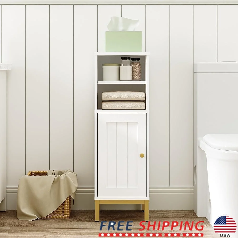 

Угловой шкаф для хранения в ванной комнате, напольный органайзер с регулируемыми полками, экономия места, настраиваемый направление двери, влажность