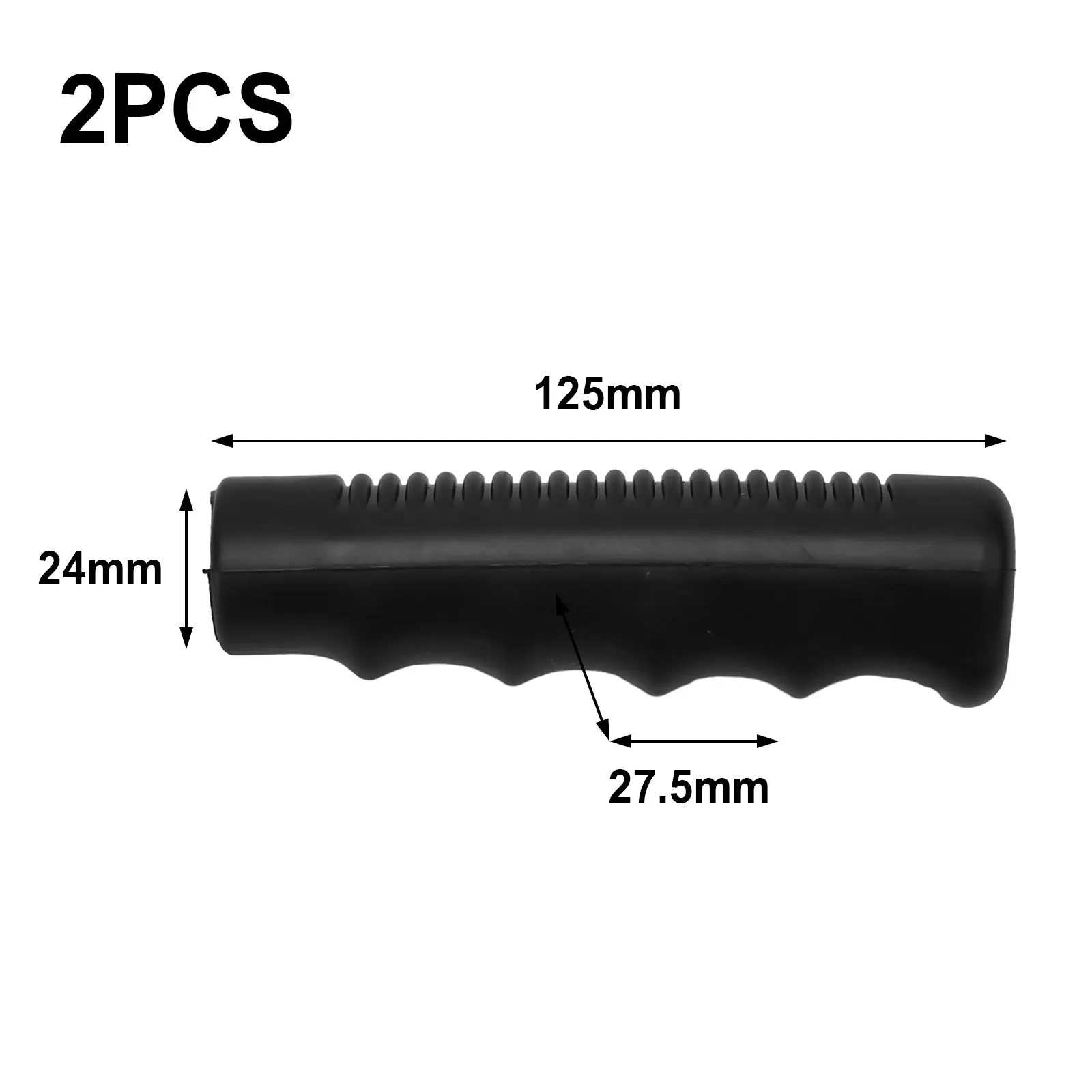 Imagem -06 - Alças de Borracha Antiderrapantes para Substituição de Carrinho de Mão Tubos Redondos Tampa Preta do Punho do Pvc Peça Industrial da Ferramenta Pcs