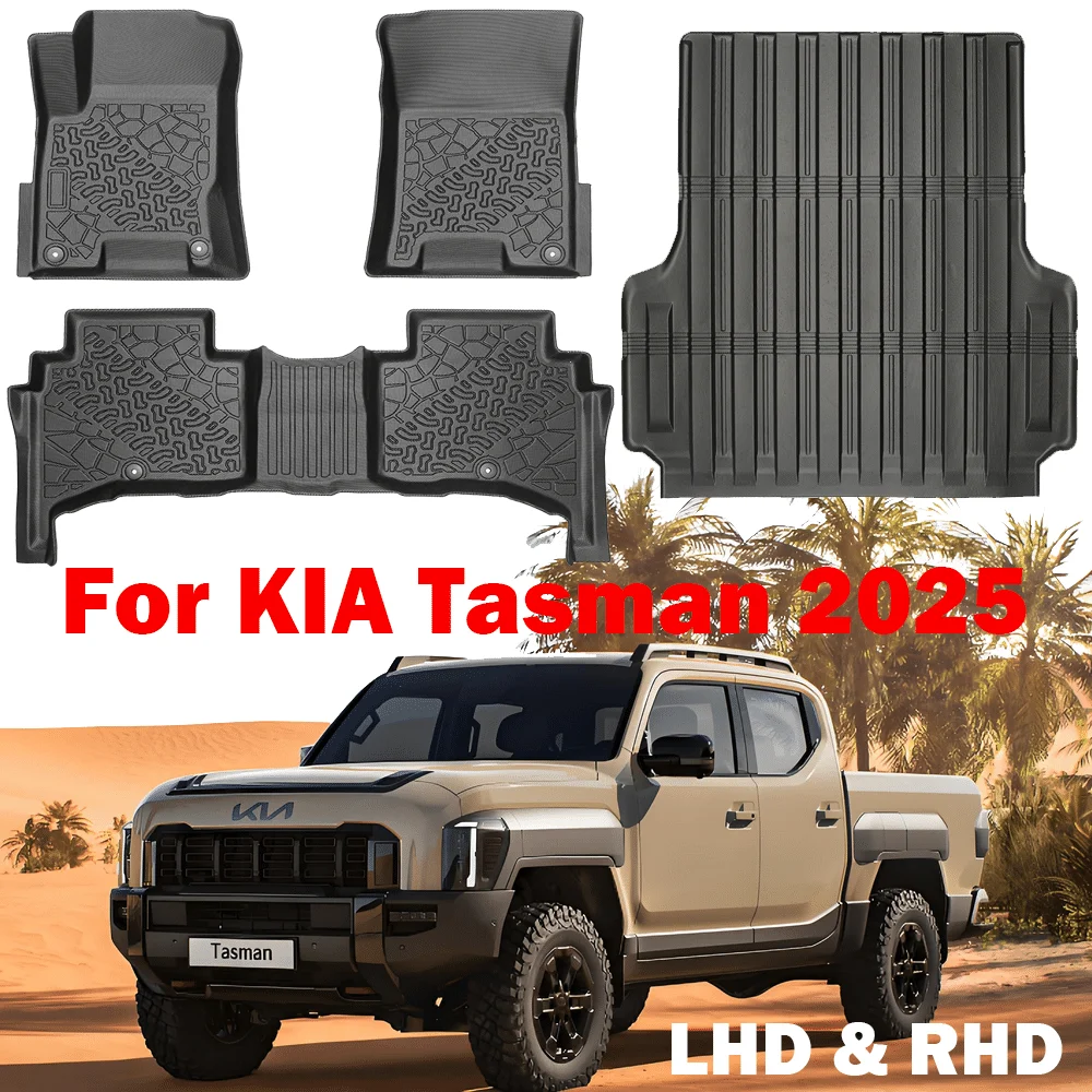 

Car Floor Mats for KIA Tasman 2025 TEP All-weather Waterproof Non-slip Floor Liners Cargo Liner Protective Pad Car Accessories