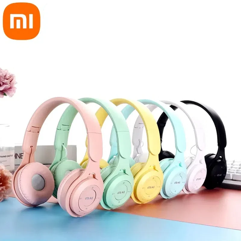 

XIAOMI Kids Wireless Bluetooth Headphone Stereo Headband Gaming Headset with Mic Gamer Girl Gift for Mobile Tablet