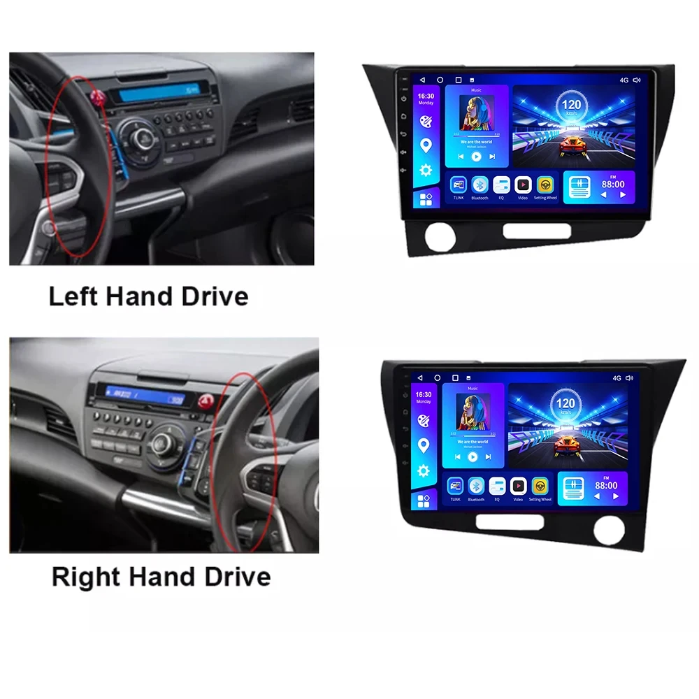 EKIY Android 10 For Honda CRZ CR-Z 2010 - 2016 Car Radio Multimedia GPS Navigation Carplay Android Auto 4G WIFI DSP No DVD